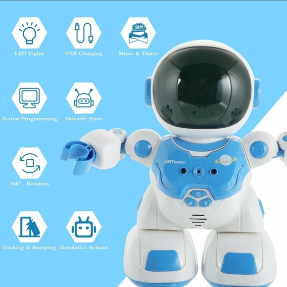 Electronic Astronaut Spaceman Robot Toy, Big, New in box! - Picture 4 of 6